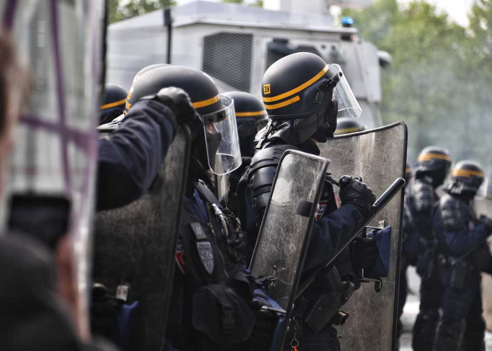 Riot Police in LIne